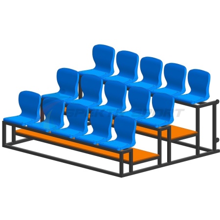 Купить Трибуна мобильная 3 ряда сиденья пластиковые на 15 мест в Кремёнках 